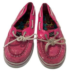 Sperry Kids Shiny Pink Sequin Sneakers